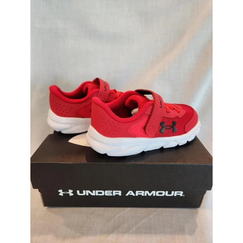 Under Armour UA BINF Assert 9 AC Red/White Boys Sneakers SZ 8K